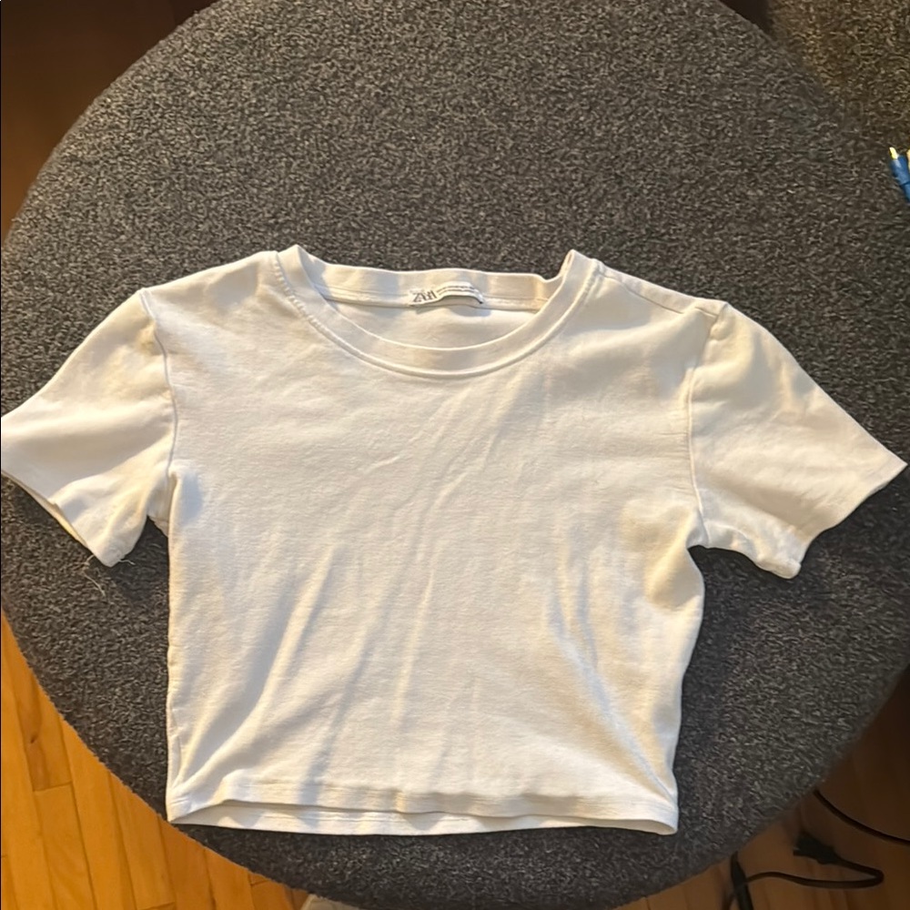 Zara White Crop Top